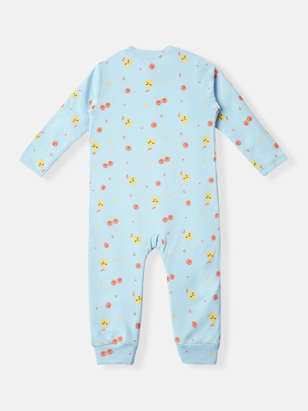Nauti Nati Boys Interlock Cotton All-over Printed Sleepsuit With Beanie
