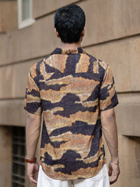 Powerlook Men Abstract Printed Spread Collar Casual Shirt