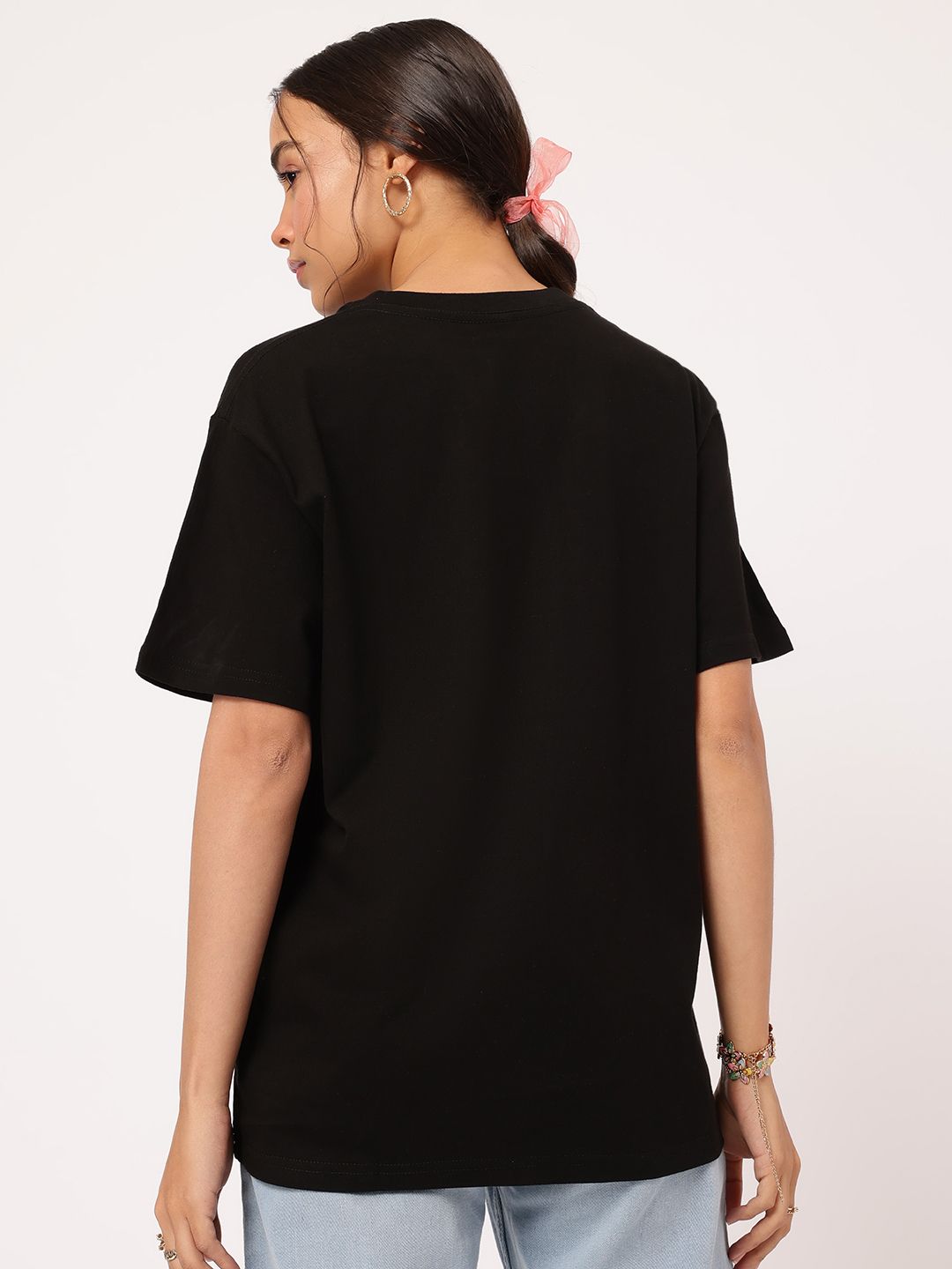 DressBerry Athleisure Typo-Embossed Drop Sleeves Tee