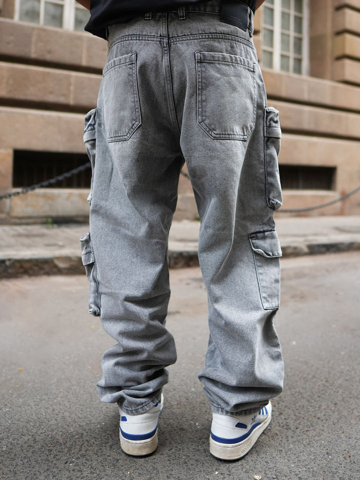 Powerlook Men Loose Fit Cargos Cotton Trousers