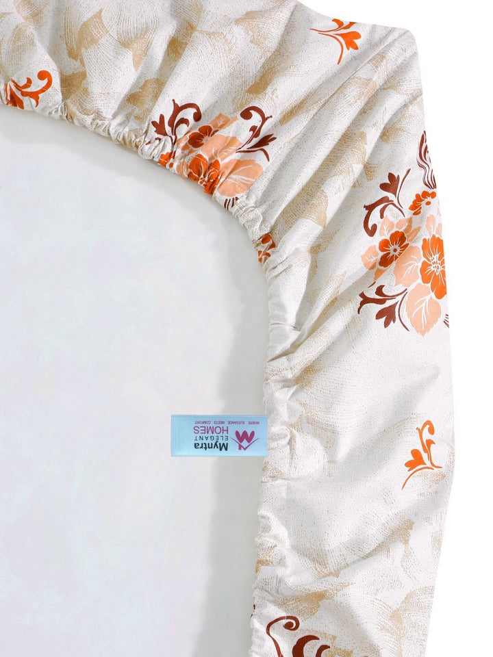 Myntra Elegant Homes Oren Bunga Kapas Tulen 400 TC Set Cadar King-2.5mX2.25m