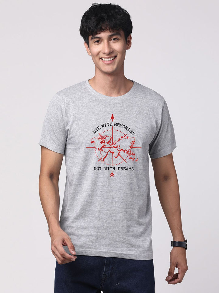 ADRO Men Pack Of 3 Printed Round Neck Slim Fit Cotton T-shirt