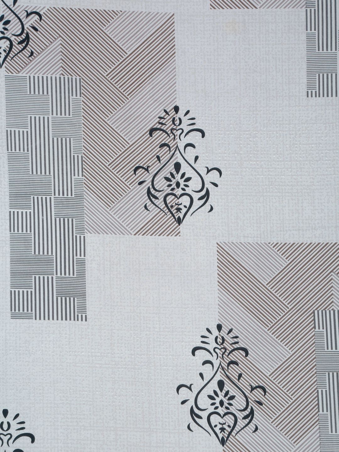 Aura Grey Ethnic Motifs Polycotton 300 TC King Fine Bedsheet with 2 Pillow Covers-98 x 89 inches