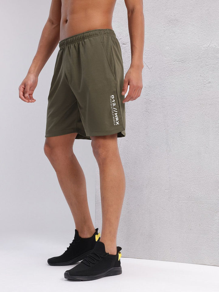 HRX by Hrithik Roshan Men Brand Logo Print Detail Regular Fit Rapid-Dry Training Shorts