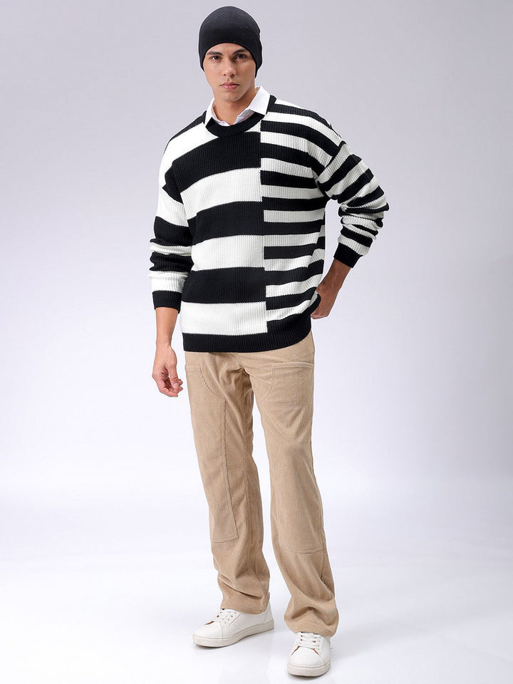 The Indian Garage Co Men Striped Pullover