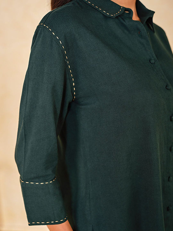 AND Women Shirt Collar Shirt Style Top