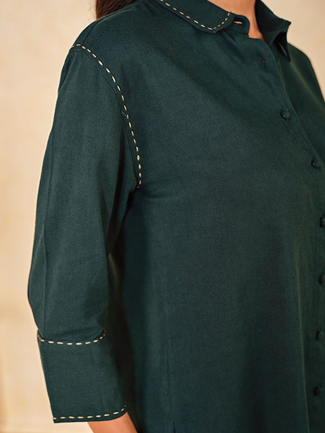 AND Women Shirt Collar Shirt Style Top
