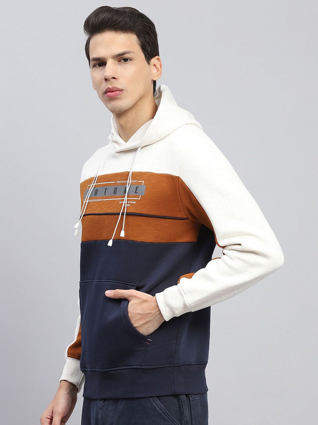 Monte Carlo Men Printed Hooded Sweatshirt