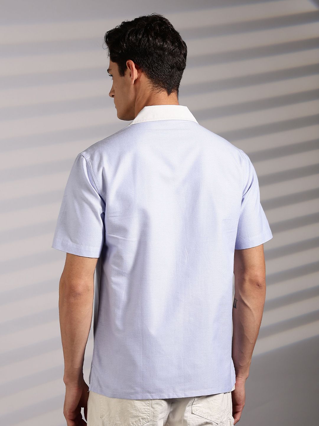 Eszett Boat Oversized Cuban Collar Cotton Shirt