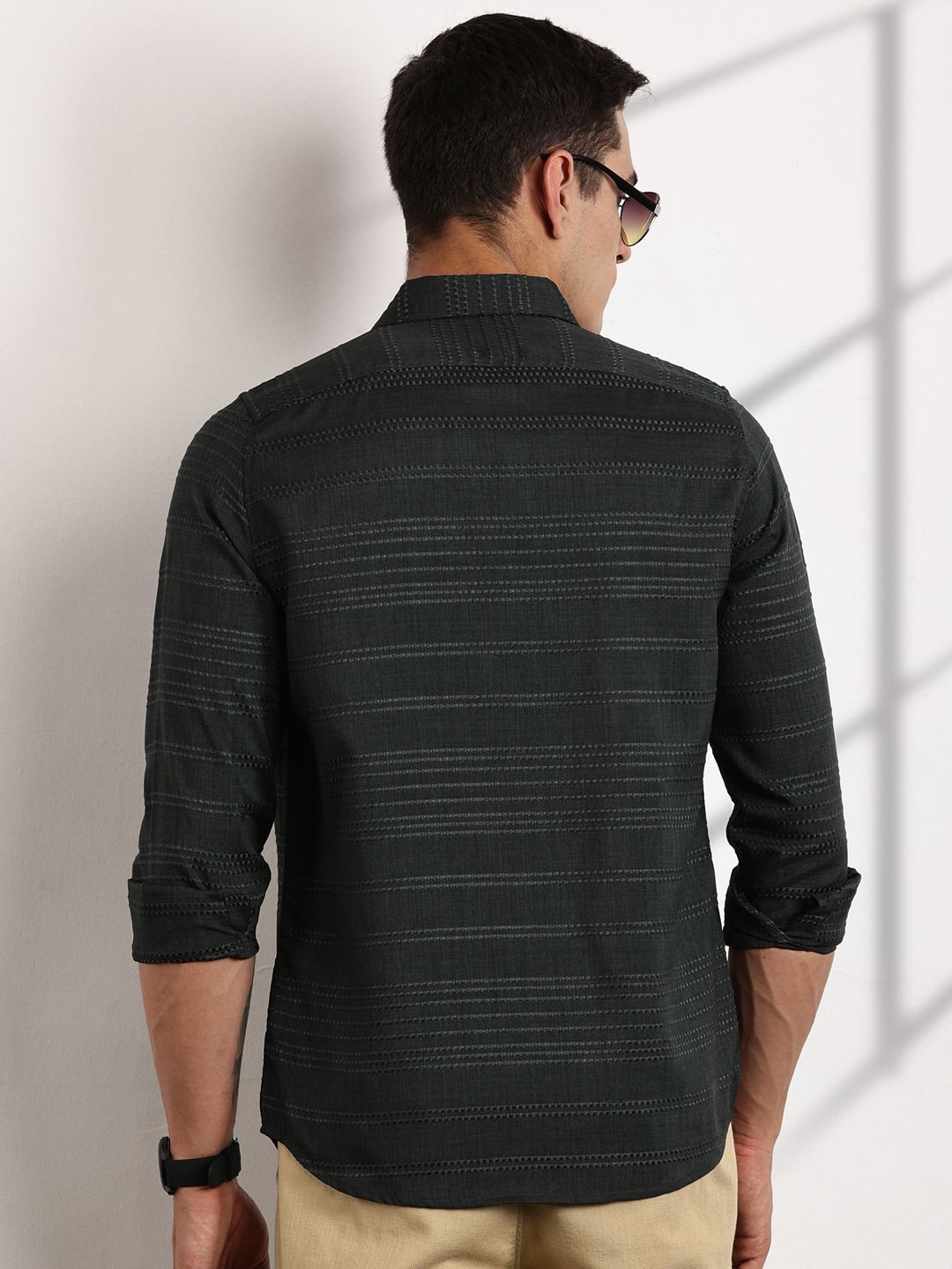 Thomas Scott Men Premium Slim Fit Opaque Casual Shirt