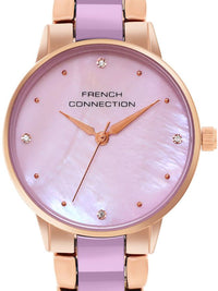 French Connection Women Stainless Steel Bracelet Style Straps Analogue Watch FCB10RGM