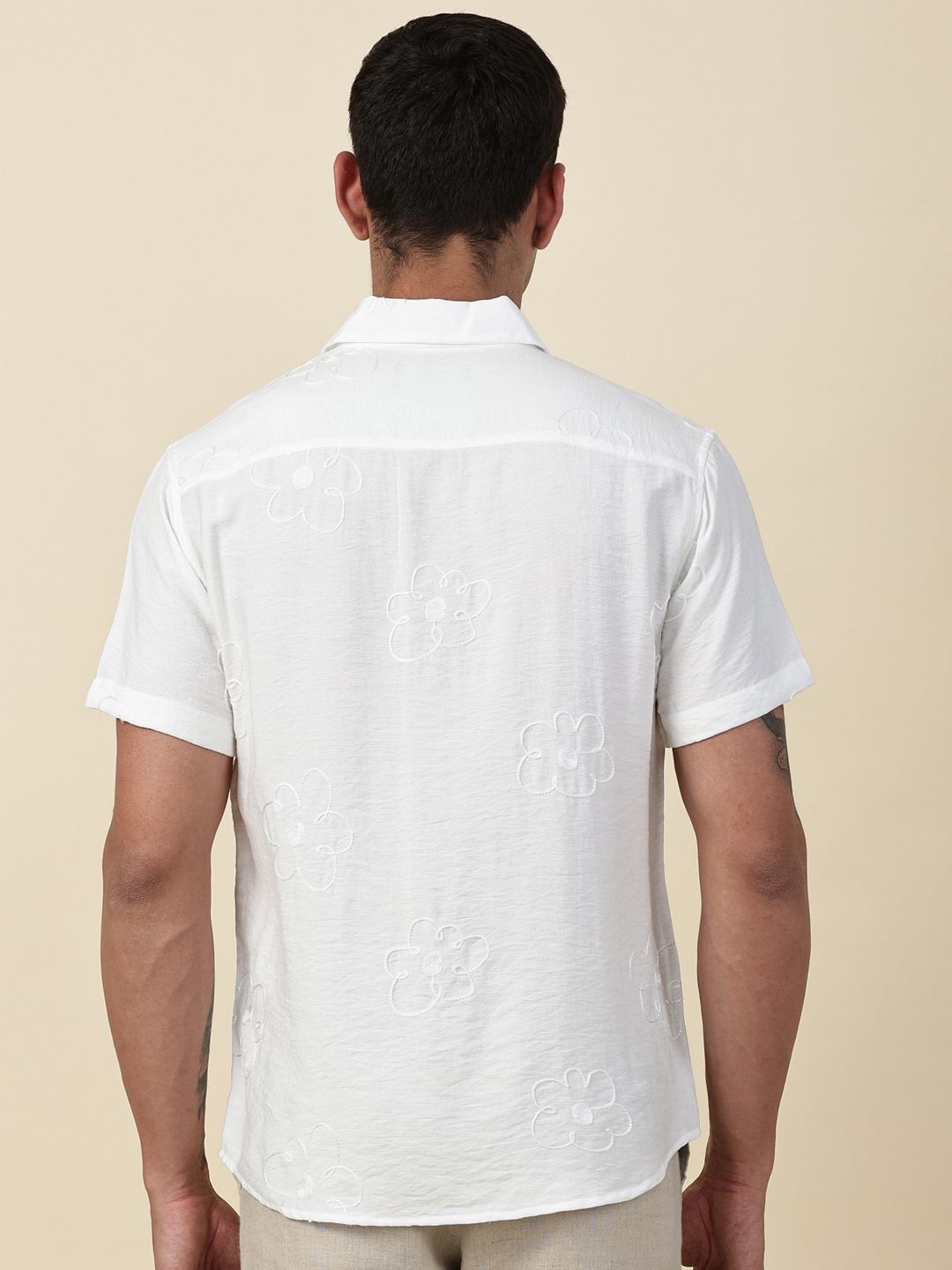 Thomas Scott Men Embroidered Regular Fit Casual Shirt