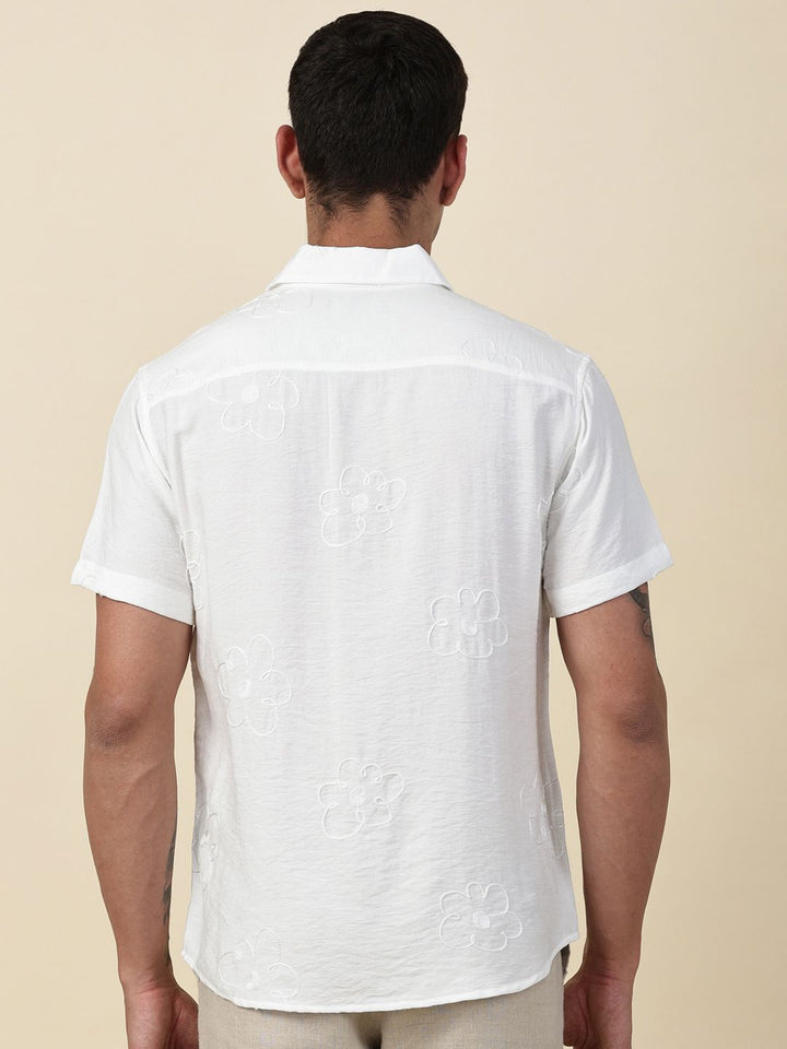 Thomas Scott Men Embroidered Regular Fit Casual Shirt