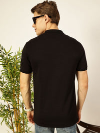 Thomas Scott Men Striped Polo Collar Cotton T-shirt