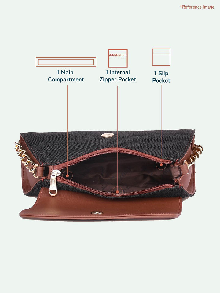 Zouk dicetak beg sling berstruktur dengan selimut