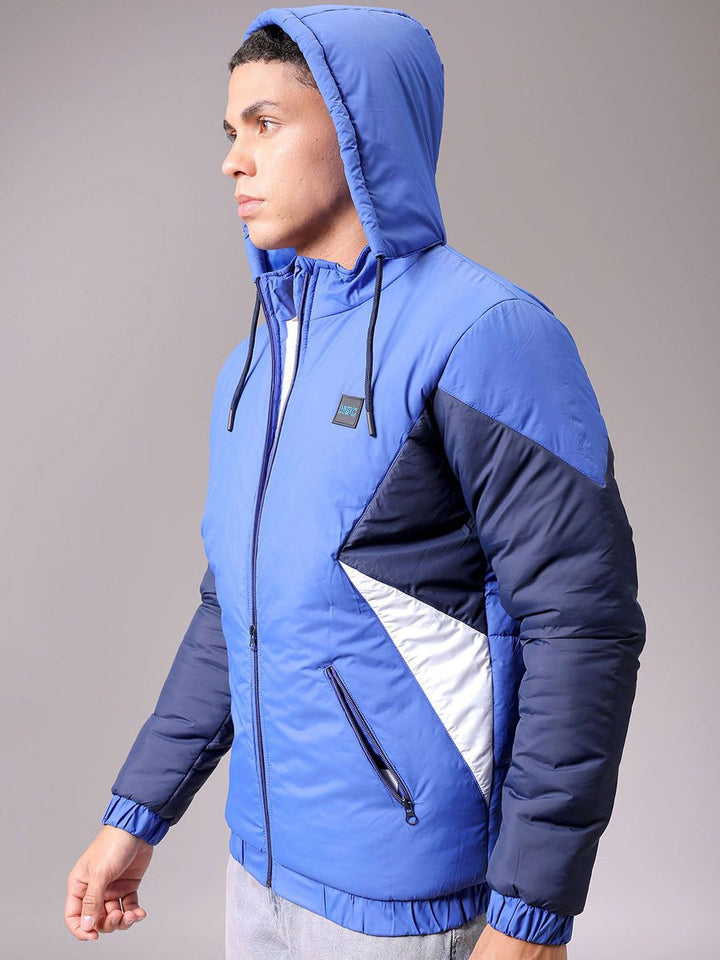 The Indian Garage Co Men Hooded Colourblocked Casual Padded Jacket