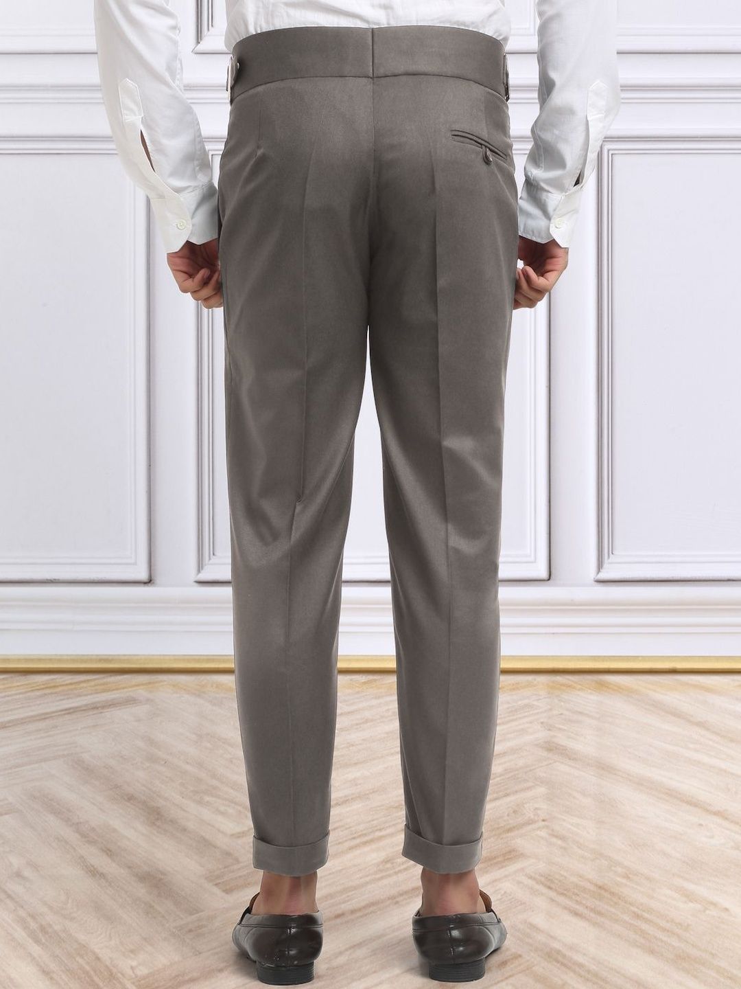 KLOTTHE Lelaki Slim Fit Seluar Pleated Mudah Dicuci