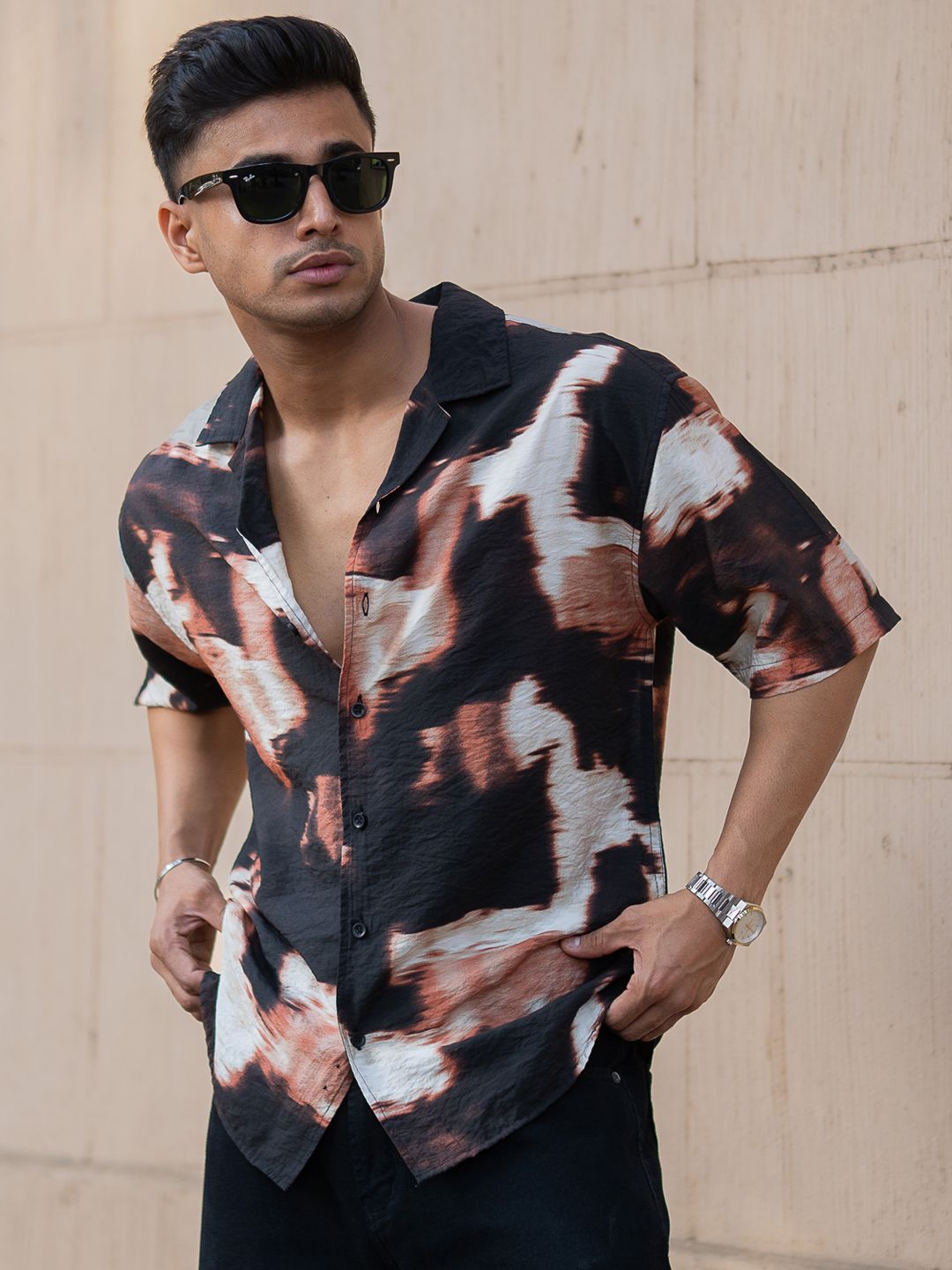 Powerlook Men Opaque Printed Casual Shirt