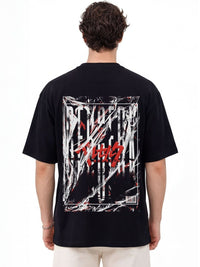 ADRO Men Printed Drop-Shoulder Sleeves T-shirt