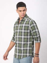 VASTRADO Men Classic Slim Fit Opaque Checked Pure Cotton Casual Shirt