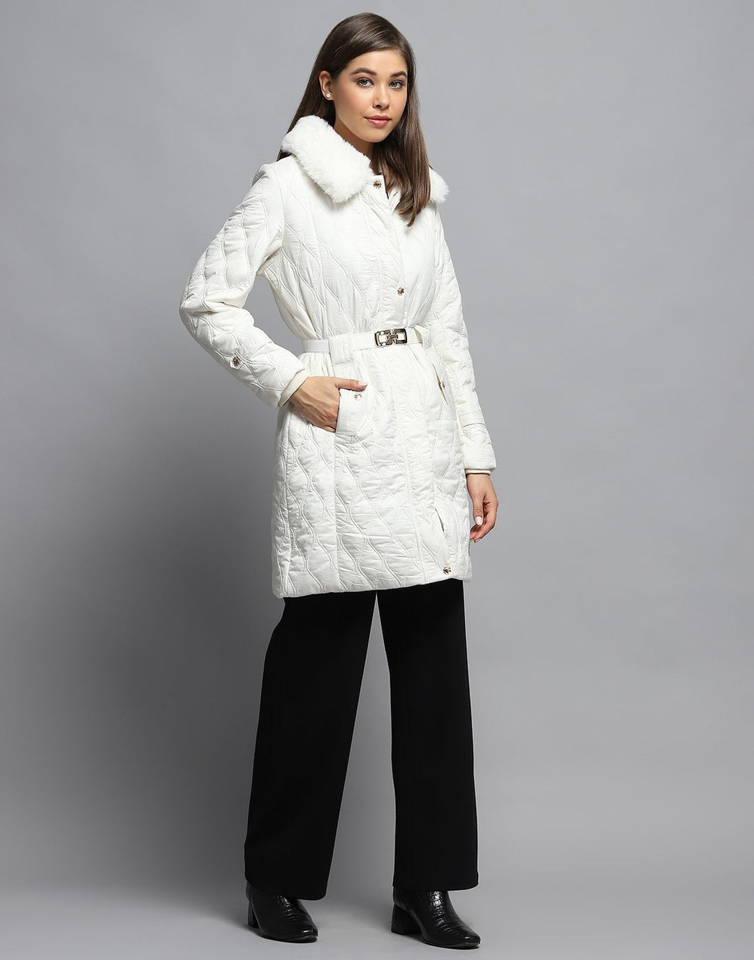 Monte Carlo Women Spread Collar Solid Casual Lightweight Parka Jacket