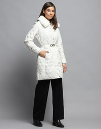 Monte Carlo Women Spread Collar Solid Casual Lightweight Parka Jacket