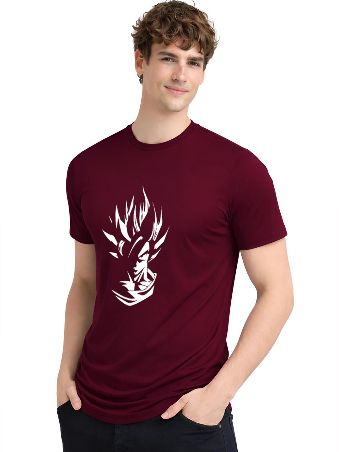 ADRO Graphic Printed Leher Bulat Lengan Pendek Regular Fit Pure Cotton T-shirt