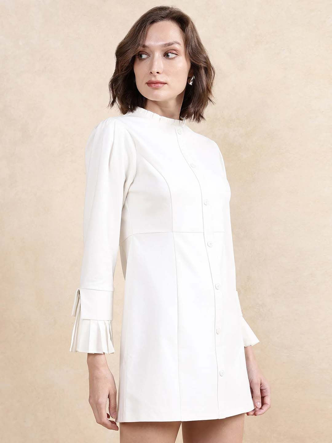 RAREISM Round Neck A-Line Mini Dress