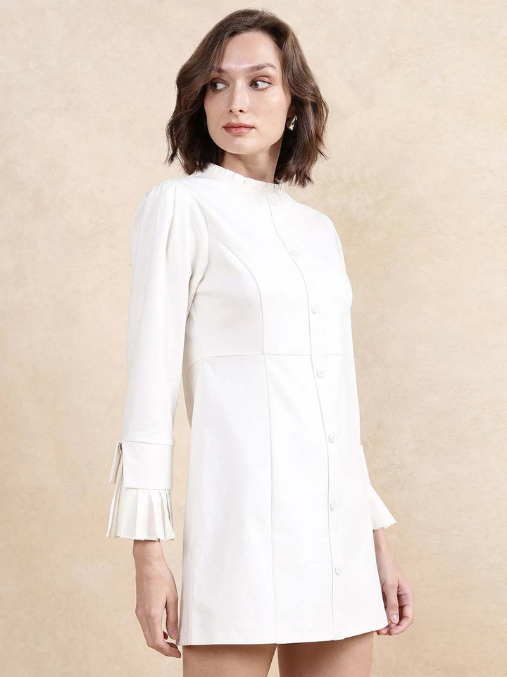 RAREISM Round Neck A-Line Mini Dress