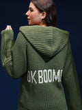 Tokyo Talkies Women Ribbed Pullover with Zip Detail