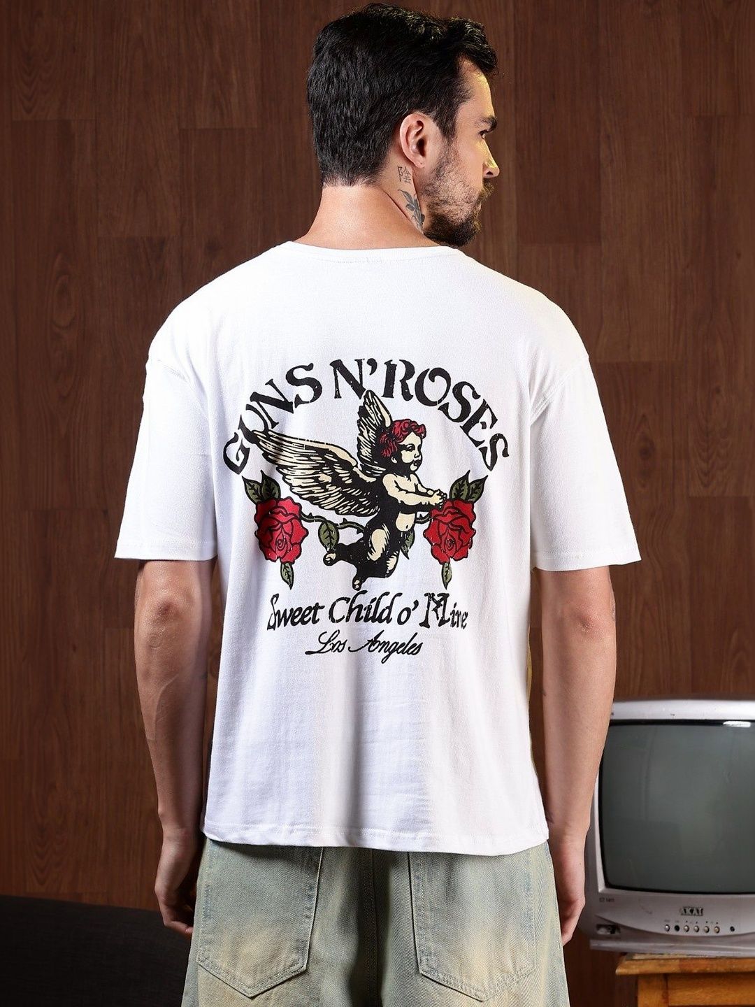 Eszett Angel Child Graphic Cotton Round Neck Short Sleeves T-shirt