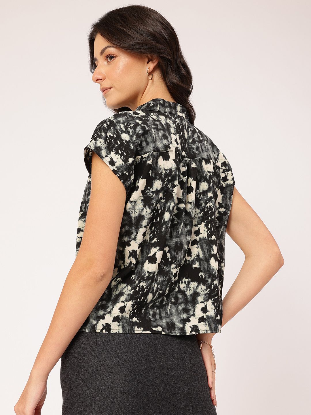 DressBerry Moonlight Muses Abstract Print Shirt