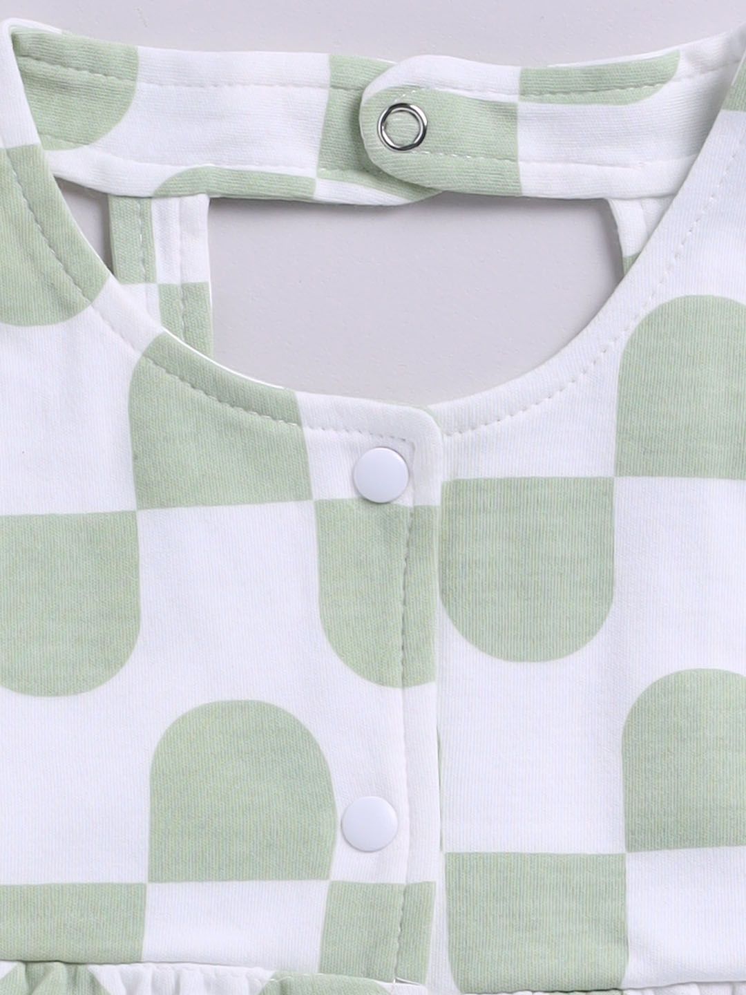 Moms Love Infant Girls Pure Cotton Printed Fit & Flare Dress with Applique Detail