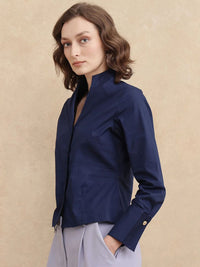 RAREISM Women Cotton Shirt Style Crop Top