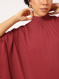 DressBerry Cuddly Couture Tie-Up Detail Cape Top