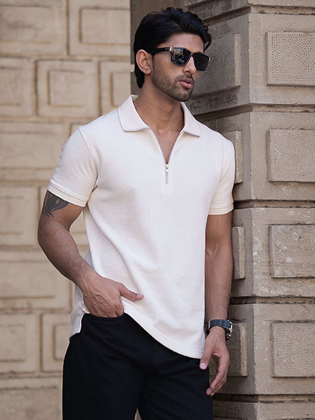 Powerlook Men Polo Collar T-shirt