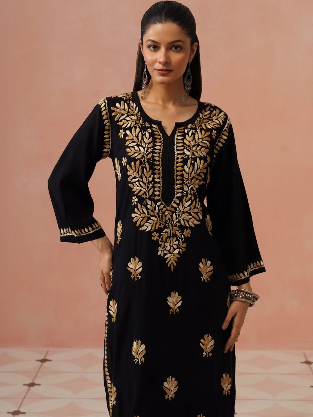 House of Chikankari Women Ethnic Motifs Embroidered Chikankari Kurta