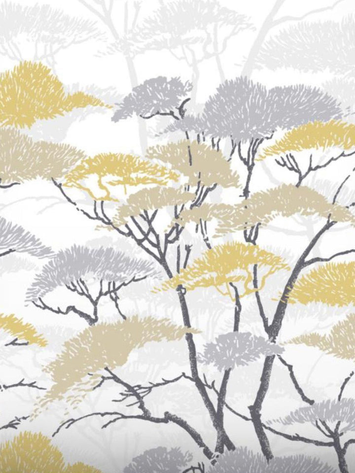 BOMBAY DYEING Urban Living Yellow Printed Cotton 400 TC King Bedsheet with 4 Pillow Covers