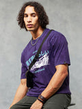Bewakoof Men Graphic Printed Round Neck Pure Cotton Oversized T-Shirt