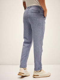 THE BEAR HOUSE Men Checked Regular Fit Trousers
