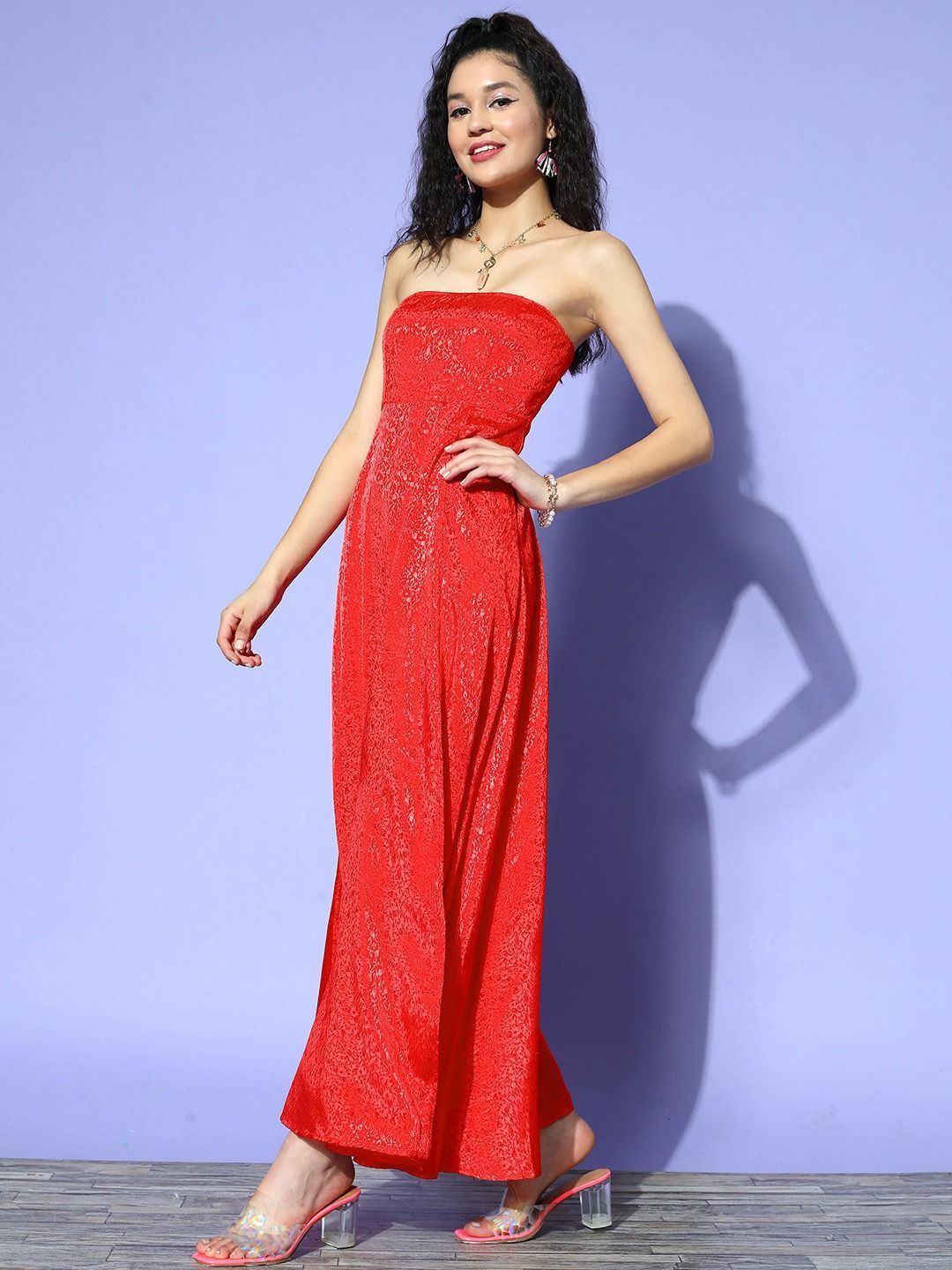 Berrylush Jacquard Maxi Dress