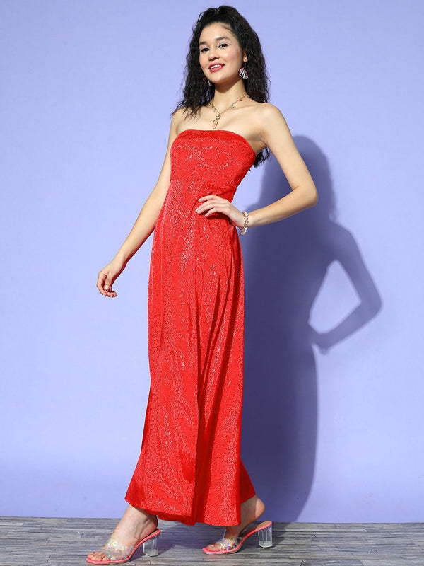 Berrylush Jacquard Maxi Dress