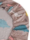 Myntra Elegant Homes Kartun Coklat Dicetak Dilengkapi Cadar Katil King 300 TC Dengan 2 Sarung Bantal