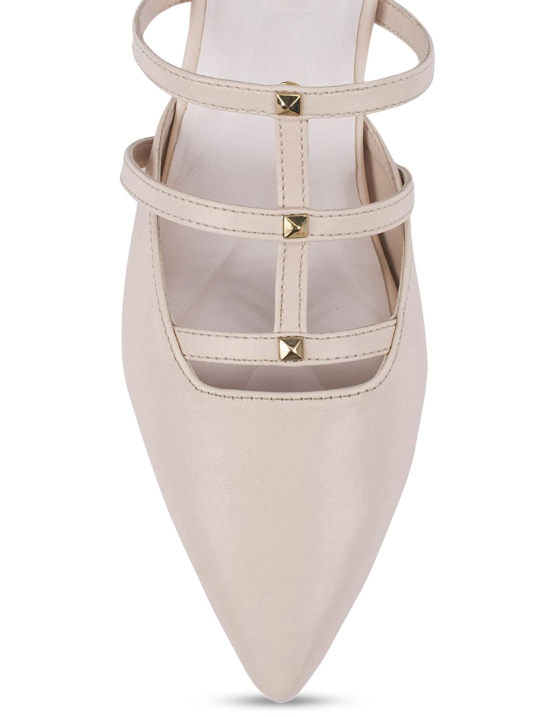 Lino Perros Solid Kitten Heel Open Back Mules