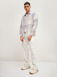 THE BEAR HOUSE Men Checked Oversized Pure Cotton Casual Shirt