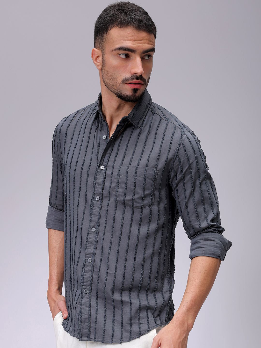 The Indian Garage Co Men Slim Fit Opaque Casual Shirt