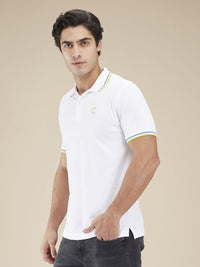 Being Human Men Solid Polo Collar Cotton Slim Fit T-shirt