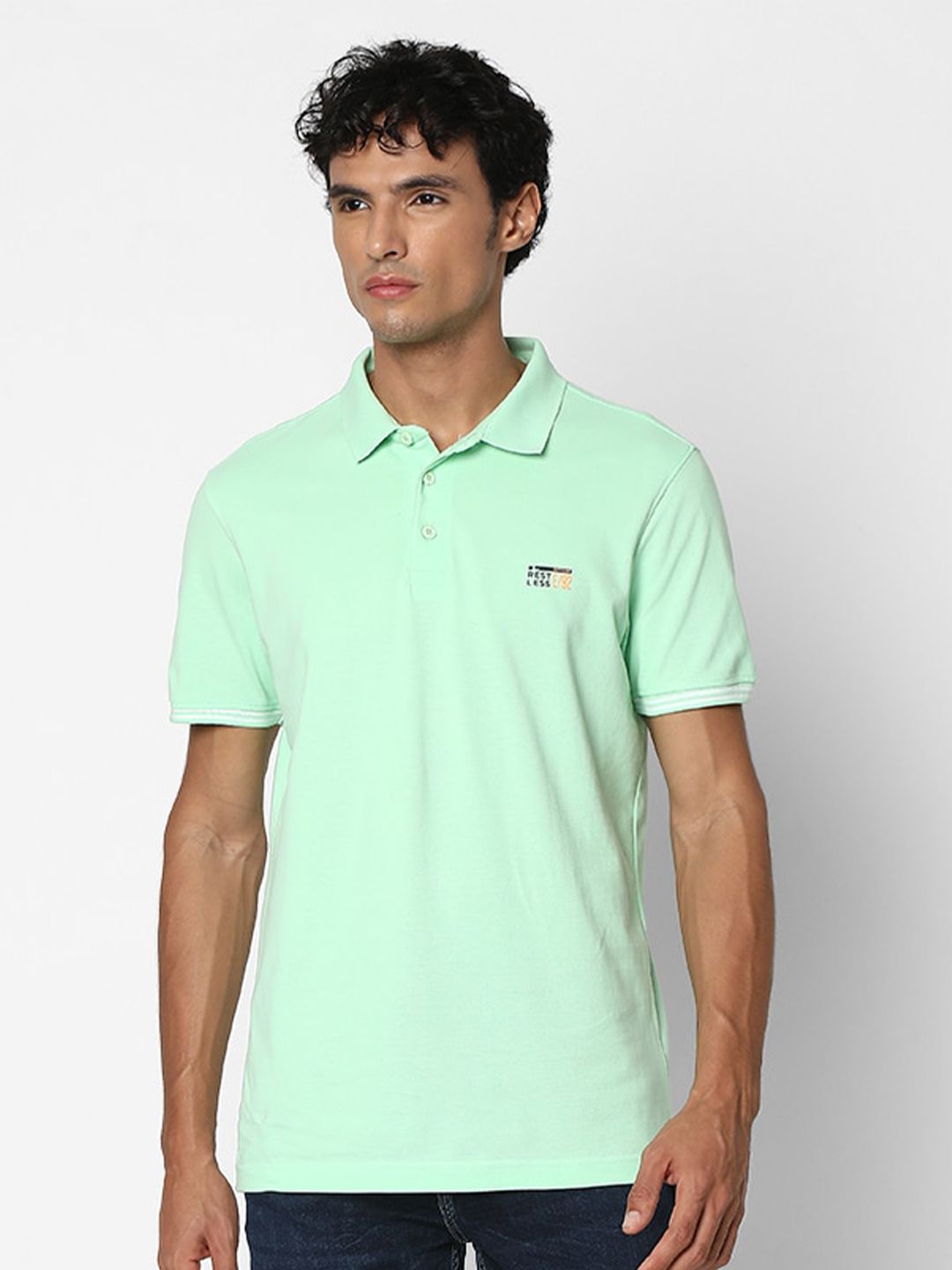 SPYKAR Polo Collar Cotton T-Shirt