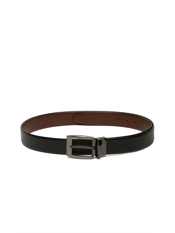 Teakwood Leathers Men Textured Leather Reversible Formal Belt