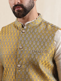Anouk Men Solid Kurta with Trousers & Nehru Jacket